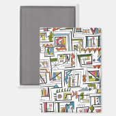 Portland-Verspielter abstrakter geometrischer Wass Magnet (Vorderseite/Rückseite)