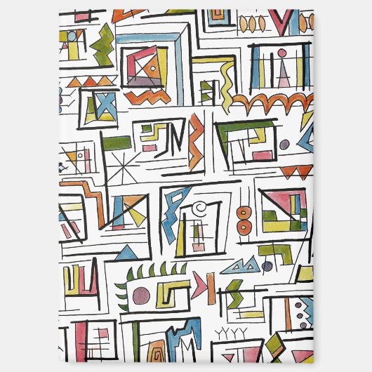 Portland-Verspielter abstrakter geometrischer Wass Magnet (Vorderseite)