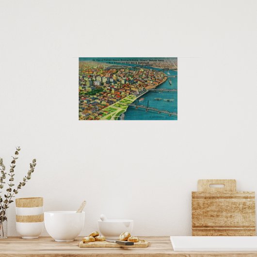 Portland von Air zeigt Brücken und Poster (Küche)