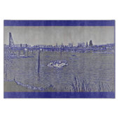 Portland Waterfront Sketch Schneidebrett (Vorderseite)