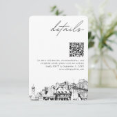 Portland Wedding Details QR Code Klein Begleitkarte (Stehend Vorderseite)