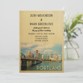 Portland Wedding Invitation Oregon Einladung (Stehend Vorderseite)
