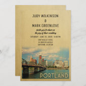 Portland Wedding Invitation Oregon Einladung (Vorne/Hinten)