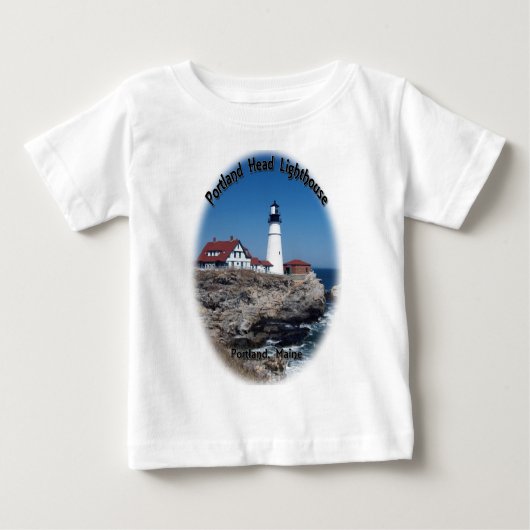 Portlandhauptleuchtturm Baby T-shirt (Vorderseite)