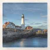 Portlandhauptleuchtturm Glasuntersetzer (Vorderseite)