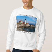 Portlandhauptleuchtturm, Kap Elizabeth Maine Sweatshirt (Vorderseite)