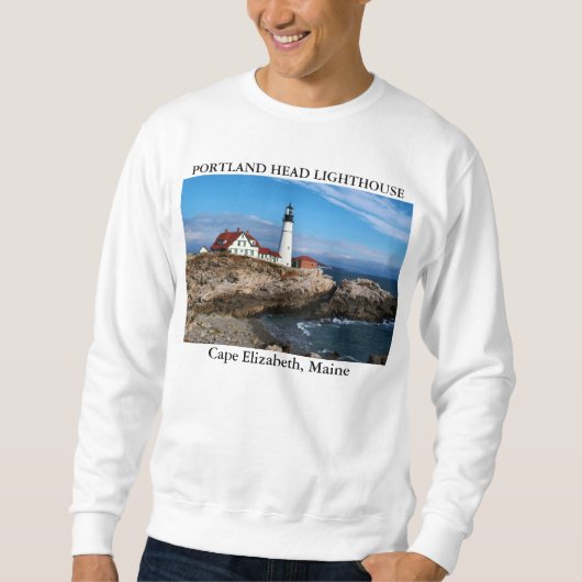 Portlandhauptleuchtturm, Kap Elizabeth Maine Sweatshirt (Vorderseite)