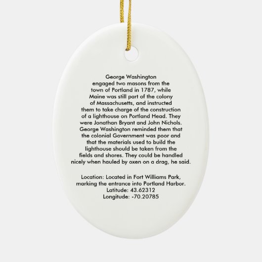 Portlandhauptleuchtturm Keramikornament (Hinten)