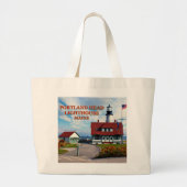 Portlandhauptleuchtturm, Maine Jumbo Stoffbeutel (Vorne)