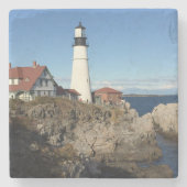 Portlandhauptleuchtturm Maine Steinuntersetzer (Vorderseite)