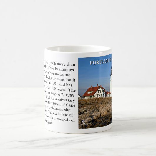 Portlandhauptleuchtturm, Maine-Tasse Kaffeetasse (Mittel)