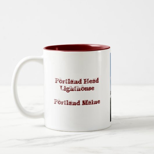 Portlandhauptleuchtturm Zweifarbige Tasse (Links)