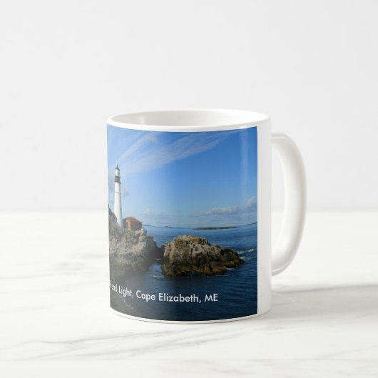 Portlandhauptlicht, Kap Elizabeth, ICH Kaffeetasse (VorderseiteRechts)