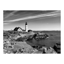 Portlandhead Black in White Poster