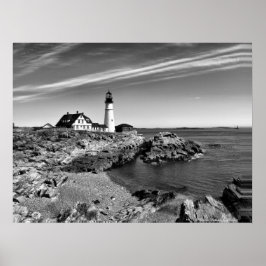 Portlandhead Black in White Poster
