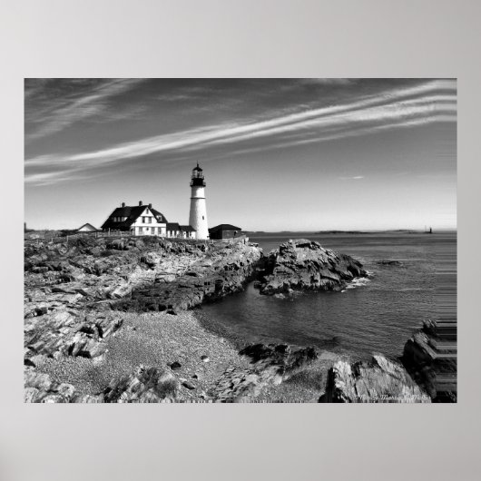 Portlandhead Black in White Poster (Vorne)