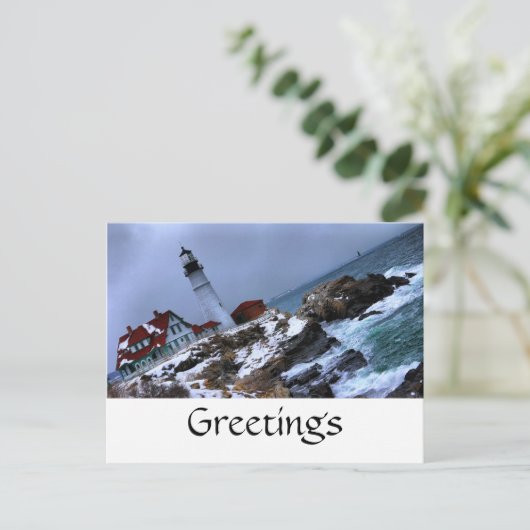 Portlandhead Lighthouse-Postkarte Postkarte (Stehend Vorderseite)