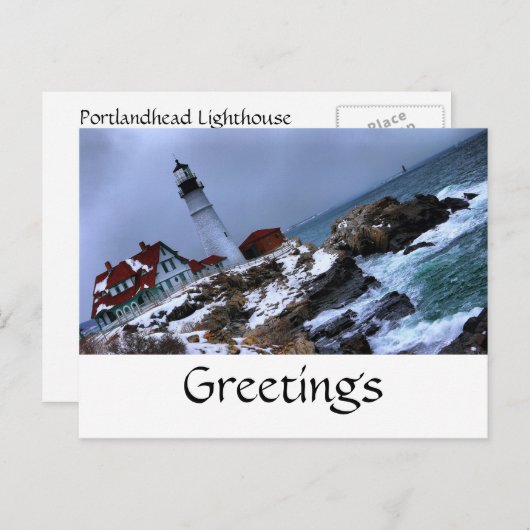 Portlandhead Lighthouse-Postkarte Postkarte (Vorne/Hinten)
