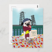 Portlandia Pug: Anarchist Rechtsprechung Postcard Postkarte (Vorne/Hinten)