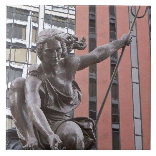 Portlandia Statue, Portland, Oregon Fliese (Vorderseite)