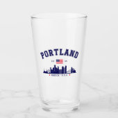 Portland's Urban Silhouette Glas (Vorderseite)