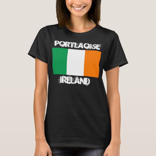 Portlaoise, Irland mit irischer Flagge T-Shirt (Vorderseite)