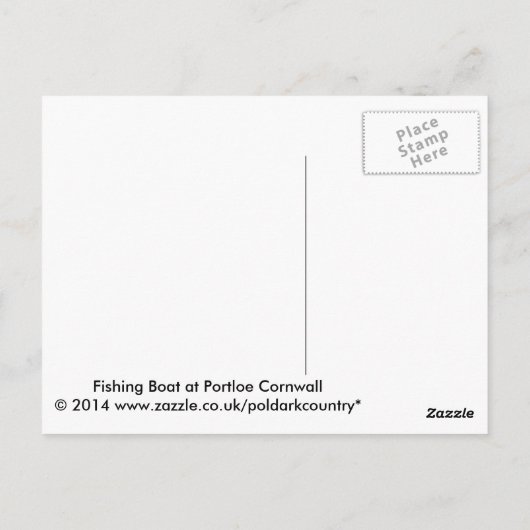 Portloe Cornwall England Postkarte (Rückseite)