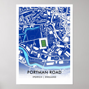 Portman Road Poster - Zuhause von Ipswich Town FC