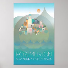 Portmeirion, Gwynned, Nordwales Druck Poster