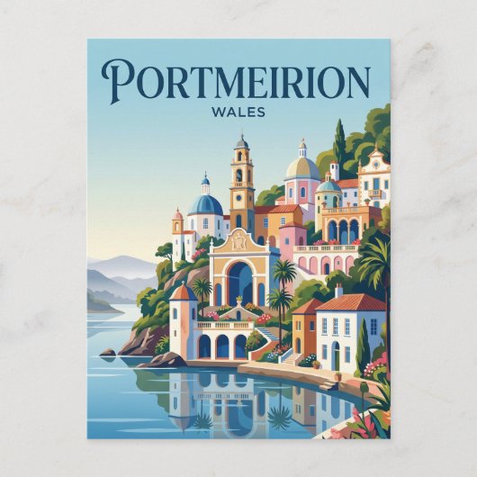 Portmeirion Wales Postkarte (Vorderseite)