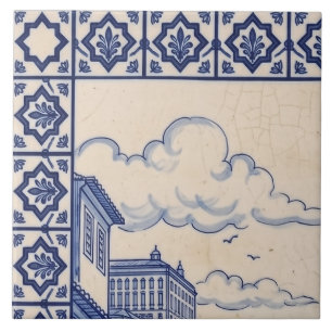 Porto Azulejo Muralfliese 1 von 6 oben links Fliese