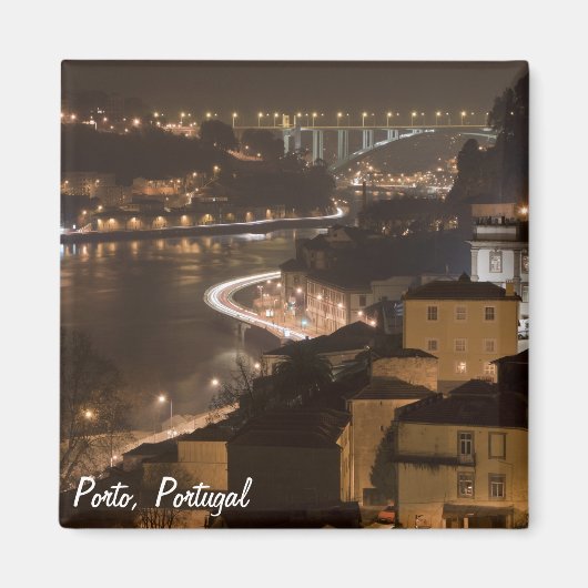 Porto bei Nacht Magnet (Vorne)