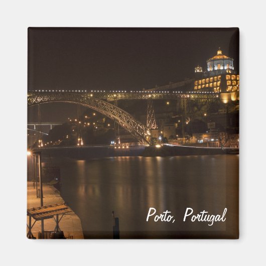 Porto bei Nacht Magnet (Vorne)