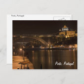 Porto bei Nacht Postkarte (Vorne/Hinten)