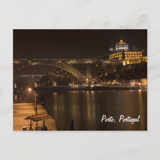 Porto bei Nacht Postkarte