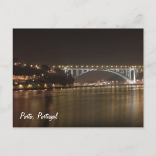 Porto bei Nacht Postkarte