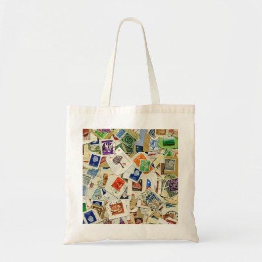 Porto Briefmarke Collage Tovel Bag Tragetasche (Vorne)
