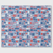 Porto-Briefmarken-Druck Geschenkpapier (Flach)