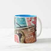 Porto-Briefmarken-Tasse Zweifarbige Tasse (VorderseiteRechts)