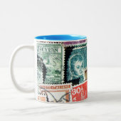 Porto-Briefmarken-Tasse Zweifarbige Tasse (Links)