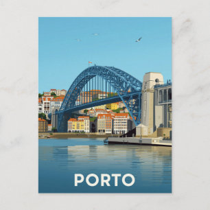 Porto-Brücke Douro-Fluss Stadtbild Postkarte