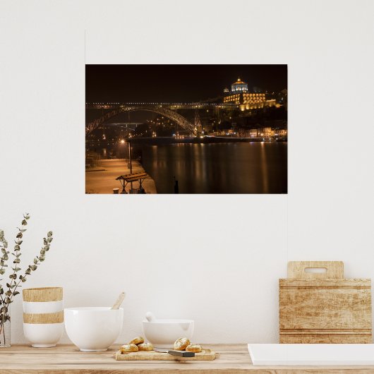 Porto by Night Poster (Küche)
