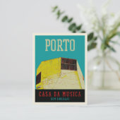 Porto Casa da Musica Illustration Portugal Postkarte (Stehend Vorderseite)