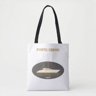 Porto Cervo Luxusyachtclub Gold / Schwarz Tasche