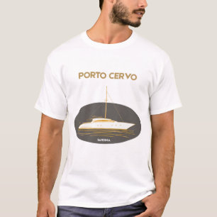 Porto Cervo Sardinien Yacht T-Shirt - Gold Sommer