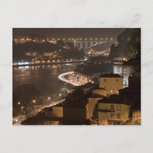 Porto City by Night Postkarte (Vorderseite)