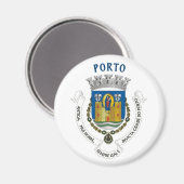 Porto City Coat of Arms Magnet (Vorderseite/Rückseite)