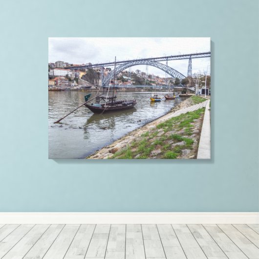 Porto Dom Luis I Bridge View Leinwand (Insitu (Holzboden))