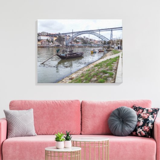 Porto Dom Luis I Bridge View Leinwand (Insitu (Wohnzimmer))