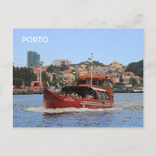 Porto: Douro-Boot, Portugal Postkarte